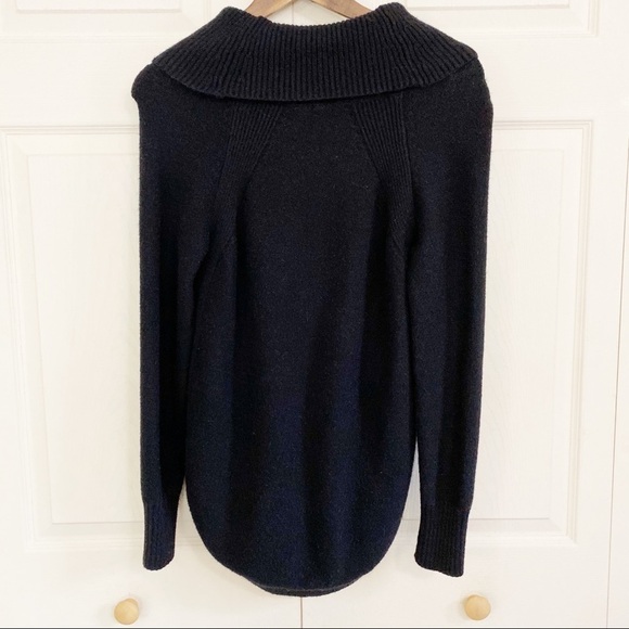 Moth by Anthropologie Georgia Cowl Neck Black Tunic Sweater - Picture 8 of 9